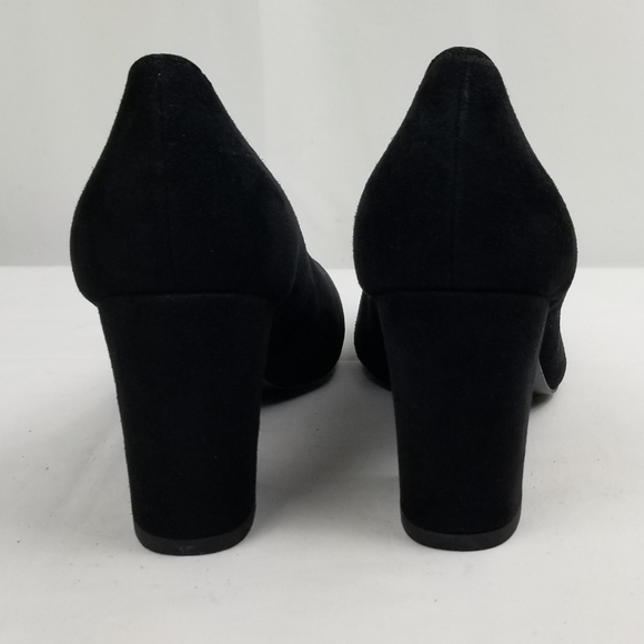 Stuart Weitzman Black Suede Block Heels Pumps 6.5 - Picture 5 of 9